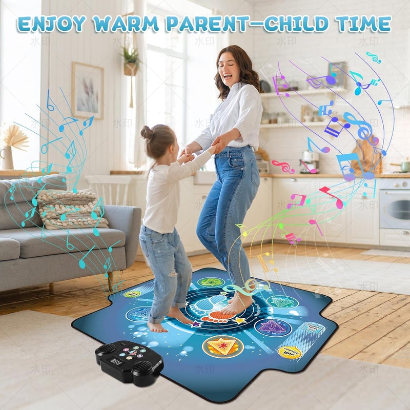 BulaBe Upgraded Dance Mat for Kids with Wireless Bluetooth, 5 Game Modes, LED Lights,Electronic Music Game Dance pad Floor Toys for Girls Boys Birthday Gifts Ages Toddlers 3-5 4-8 8-12 Year Old - Image 5